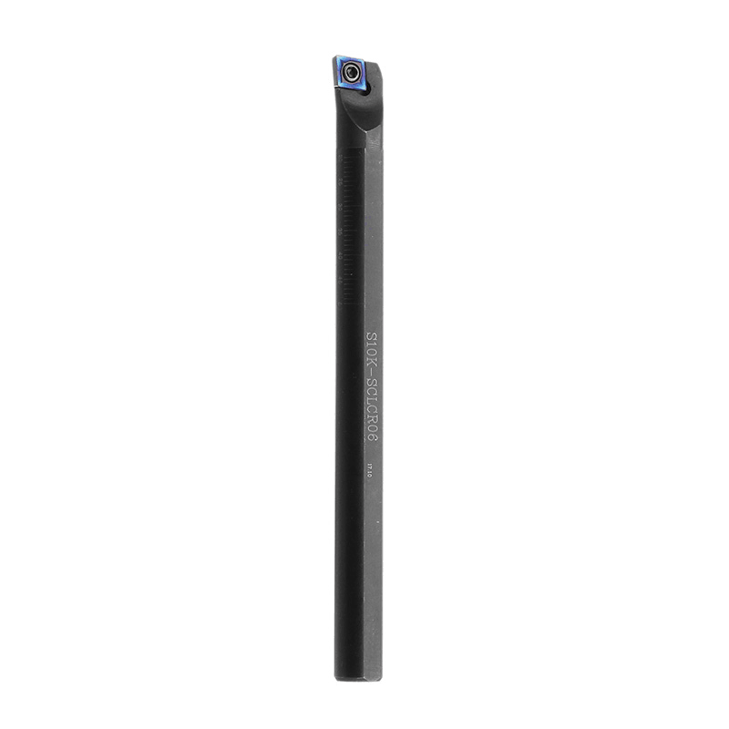 Drillpro 3Pcs SCLCR Lathe Boring Bar Turning Tool Holder Set with 10Pcs Blue Nano CCMT0602 Inserts - MRSLM