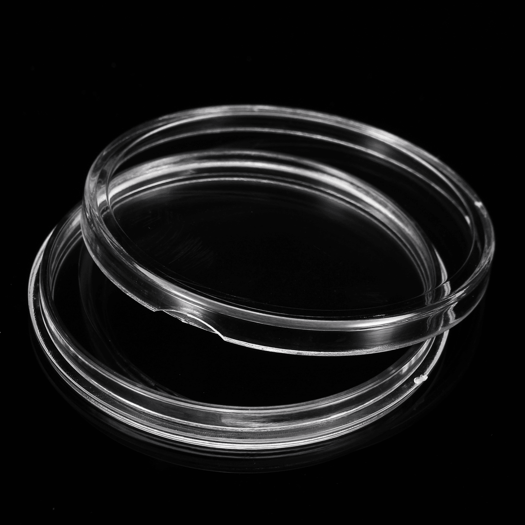 30Pcs/Lot 25Mm/27Mm/30Mm/40Mm Clear Plastic Coin Holder Capsules Cases round Storage Ring Boxes - MRSLM