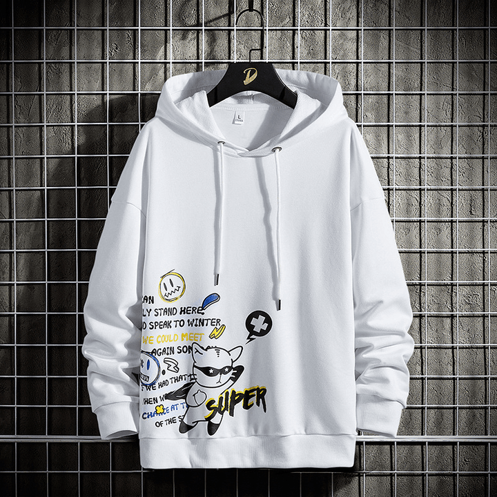 Trendy Brand Men'S Sweater Hooded Jacket Japanese Youth Personality Sweater Casual Clothes - MRSLM