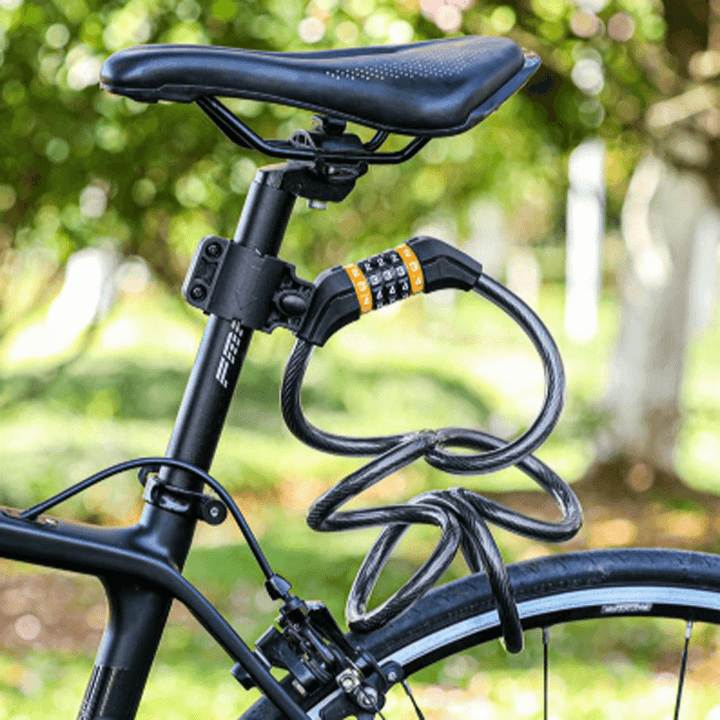 WEST BIKING Bicycle Combination Lock Steel Wire Anti-Theft Mountain Bike Road Bike Accessory Lock Electric Bike Cable Lock - MRSLM