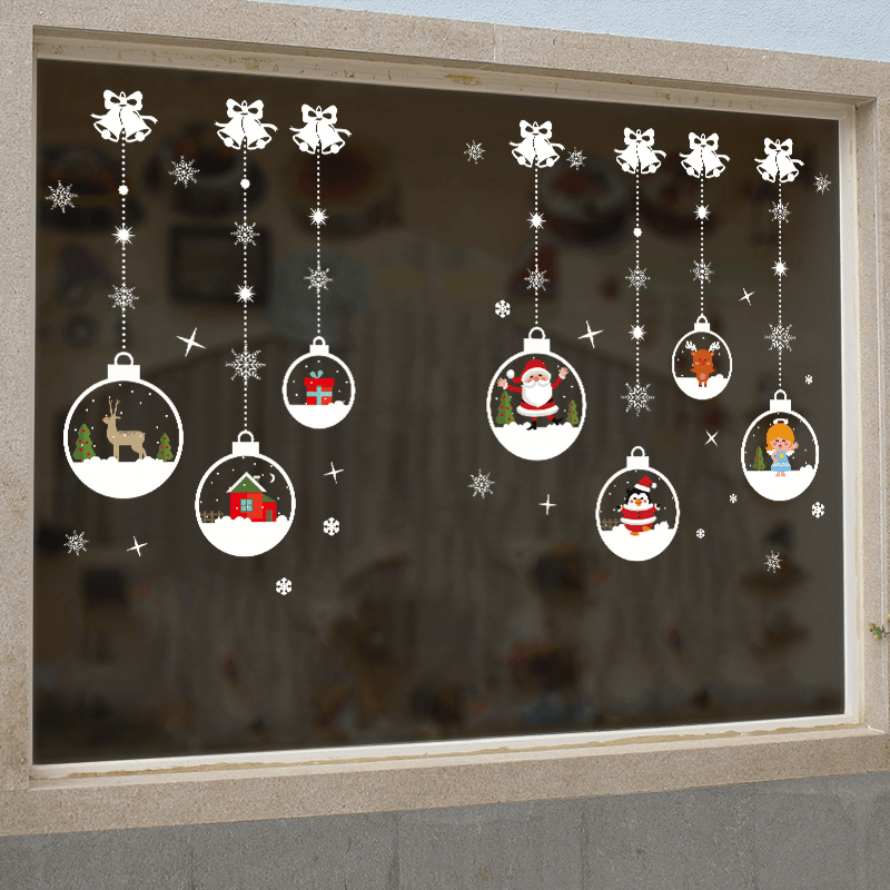 Miico XH7244 Christmas Sticker Home Decoration Sticker Window and Wall Sticker Shop Decorative Stickers - MRSLM