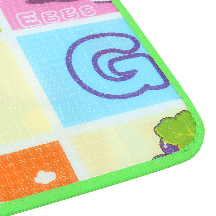 2X1.8M Kids Waterproof Foldable Play Mat Rug Cushion Crawling Mat Outdoor/Indoor Game Animal Kingdom Pattern Carpet - MRSLM