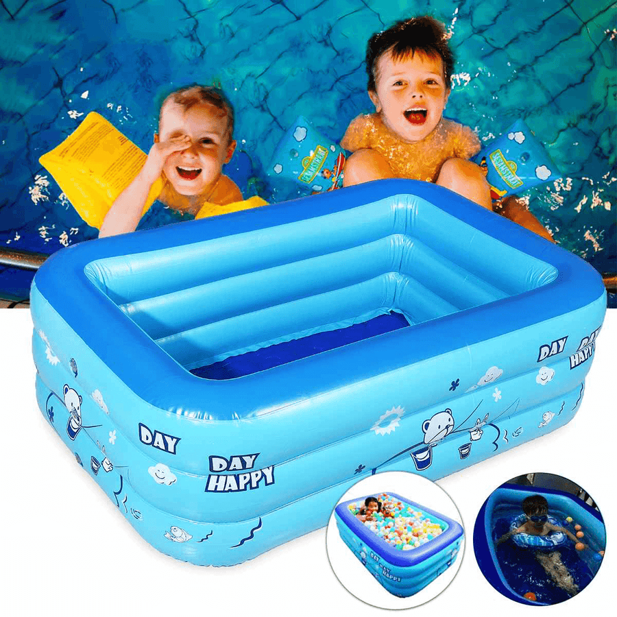 1.2/1.3/1.5M Large Inflatable Anti-Slip Swimming Pool Outdoor Children Paddling Bathtub - MRSLM