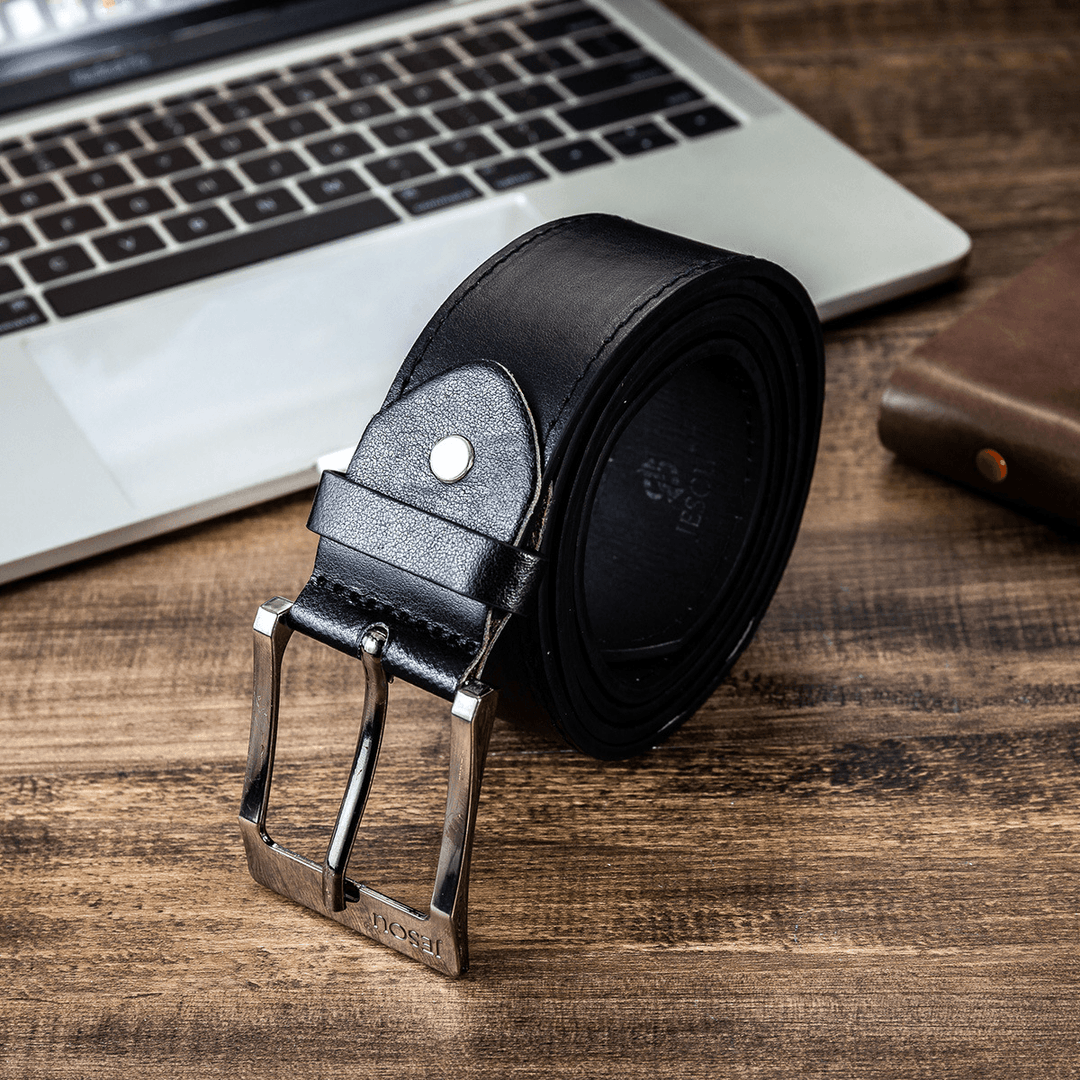 5 Pcs / Set Business Gift Kit Chronograph Men Quartz Watch Wristwatch Belt Wallet Glasses Tie - MRSLM