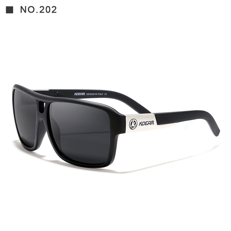 Square Sports Polarized Sunglasses European and American Colorful Big Frame Cycling Glasses - MRSLM