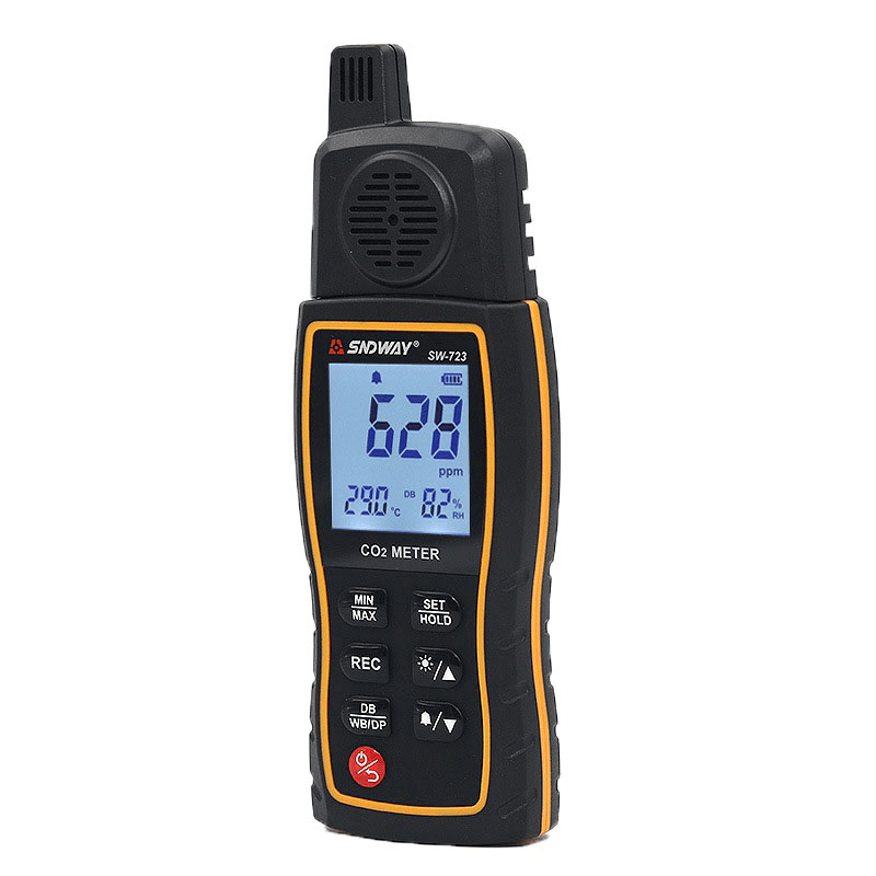 SNDWAY SW723 Portable CO2 PPM Meter Carbon Dioxide Detector CO2 Air Monitor Multi Gas Analyzer 0-9999Ppm - MRSLM