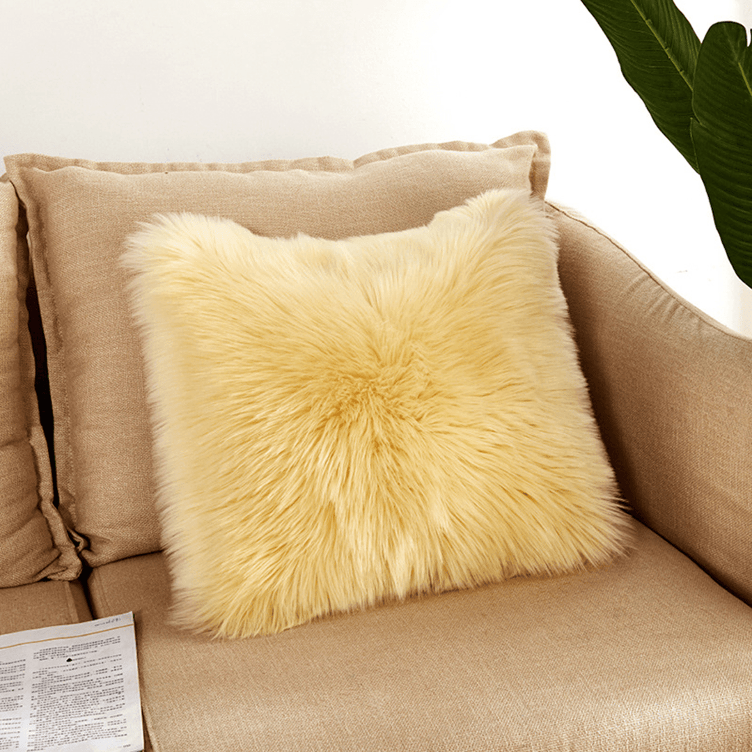40*40Cm Fluffy Plush Soft Sofa Chair Pillow Case Cushion Cover - MRSLM