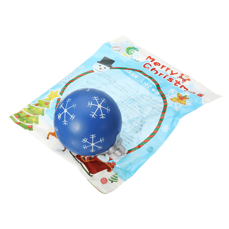 PU Cartoon Christmas Balls Squishy Toys 9.5Cm Slow Rising with Packaging Collection Gift Soft Toy - MRSLM