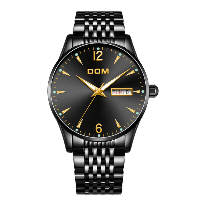 DOM M-11BL-1M89 Fashion Men Watch 3ATM Waterproof Luminous Date Display Quartz Watch - MRSLM