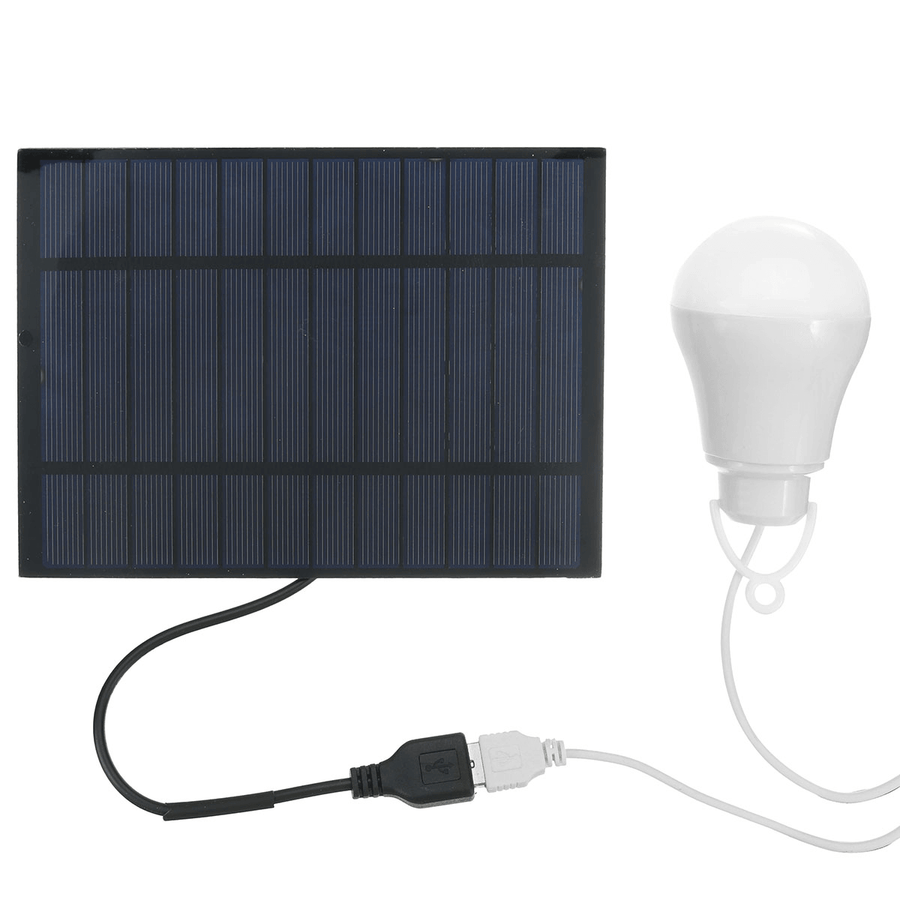 Portable LED Solar Lamp Solar Energy Light Solar Panel Powered Emergency Bulb for Outdoor Garden Camping Tent Fishing - MRSLM
