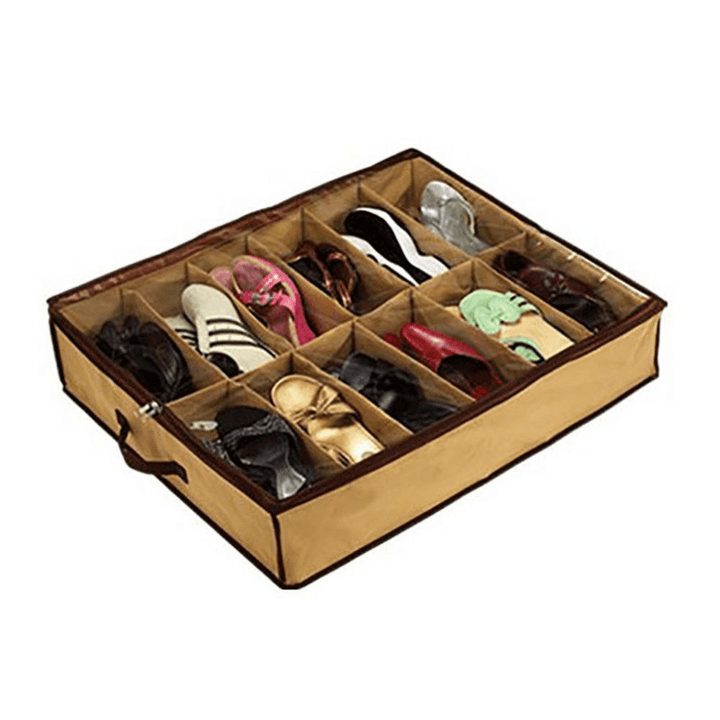 12 Pairs Shoes Storage Box under Bed Closet Storage Baskets - MRSLM