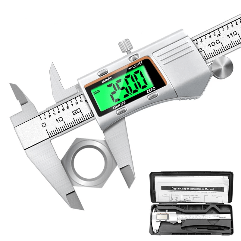 150Mm LCD Stainless Steel Digital Caliper with Backlight Electronic Vernier Caliper 6 Inch Micrometer Ruler Calipers Measuring Tool - MRSLM