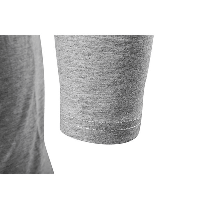 Personality Irregular Oblique Zipper Long Sleeve T-Shirt Casual Men'S Street Wind Tops Tees - MRSLM