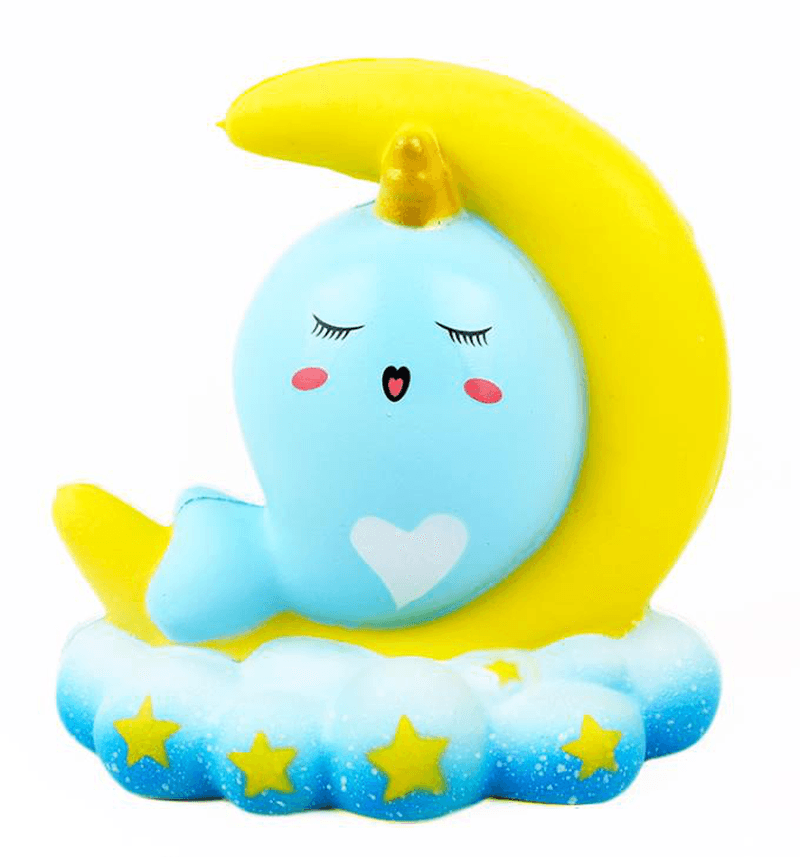 Sanqi Elan 16CM Animal Squishy Unicorn Moon Narwhale Slow Rebound with Packaging Gift Collection - MRSLM