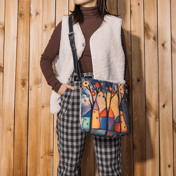 Women Special Colorful DIY Lamb Hair Bag Crossbody Bag for Daily Outdoor - MRSLM