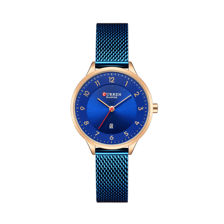 CURREN 9035 Date Display Simple Design Women Wrist Watch Full Steel Quartz Watch - MRSLM