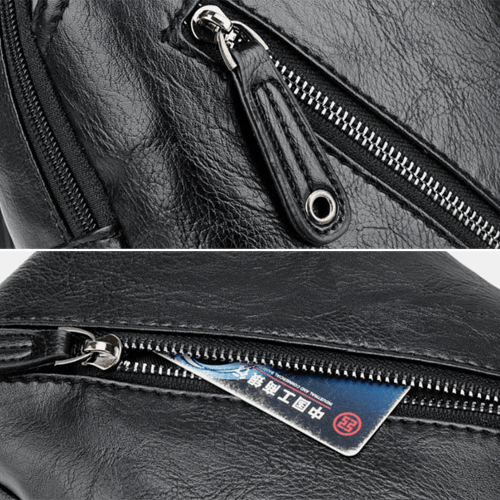 3PCS Men Chest Bag Wallet Belt Set Casual Multifunction Wear- Resistant Chest Bag Crossbody Shoulder Bag Gift Set - MRSLM