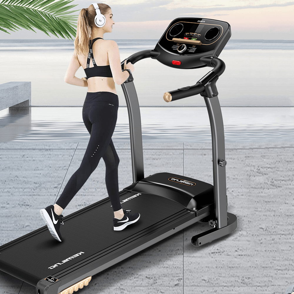 [EU Plug] 400W 2HP Folding Treadmill 1-12Km/H 3 Modes Adjustable Electric Running Machine Fitness Gym Home Max Load 130Kg EU Plug - MRSLM