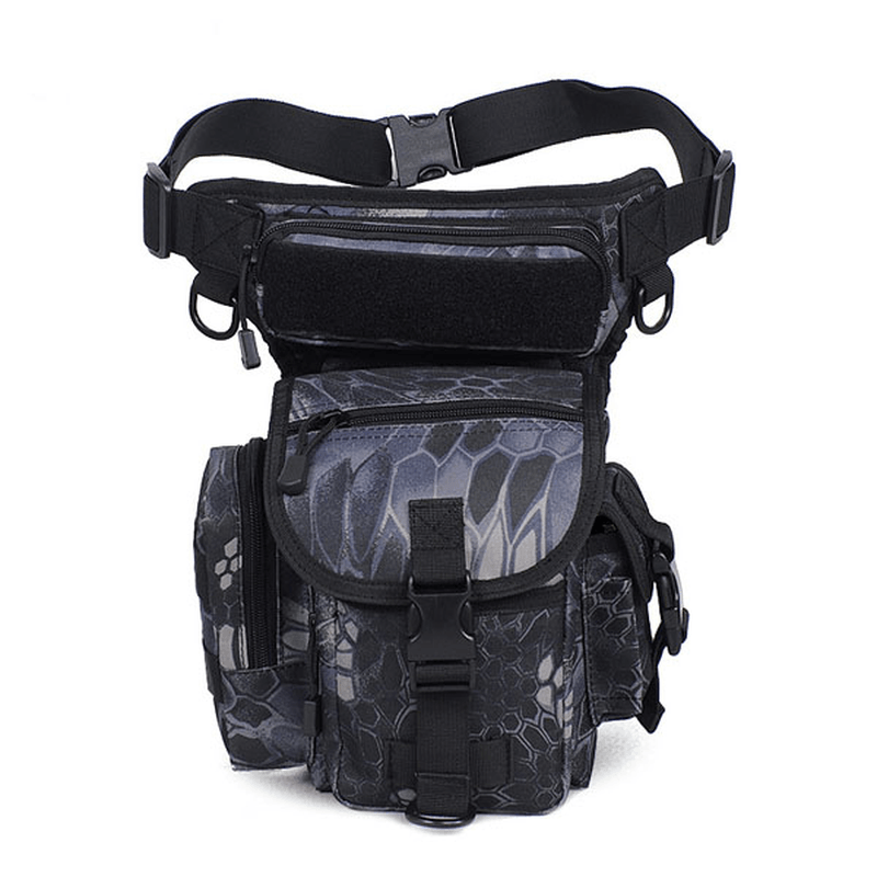 Men'S Nylon Waterproof Outdoor Sports Leg Bag Multifunction Hiking Fishing Waist Bag - MRSLM