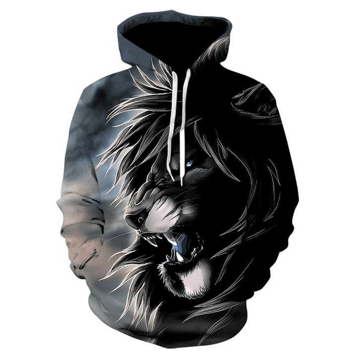 3D Digital Printing Lion Baseball Uniform Hoodie - MRSLM