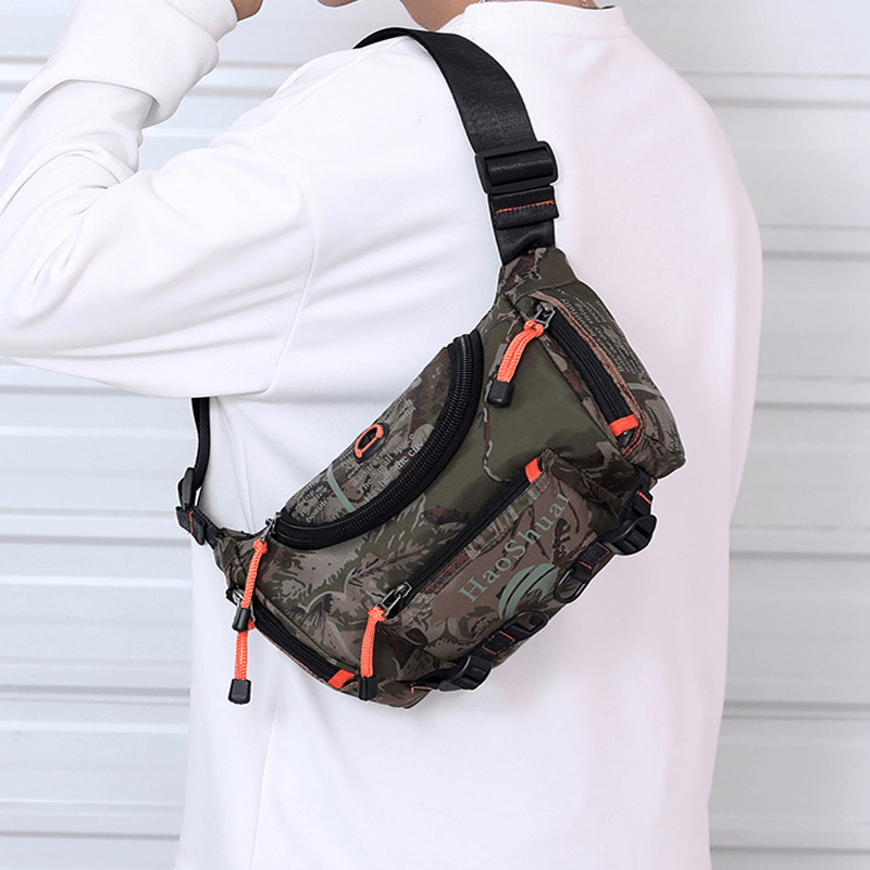 Men Fashion Multifunctional Shoulder Bag Crossbody Bag Waist Bag - MRSLM