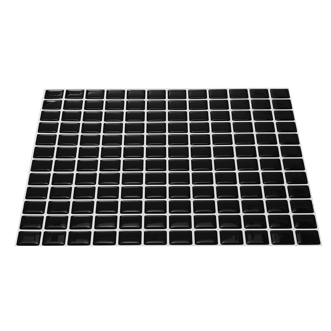 3D Mosaics Waterproof and Oil-Proof Black and White Crystal Epoxy Three-Dimensional Self-Adhesive Wall Sticker - MRSLM