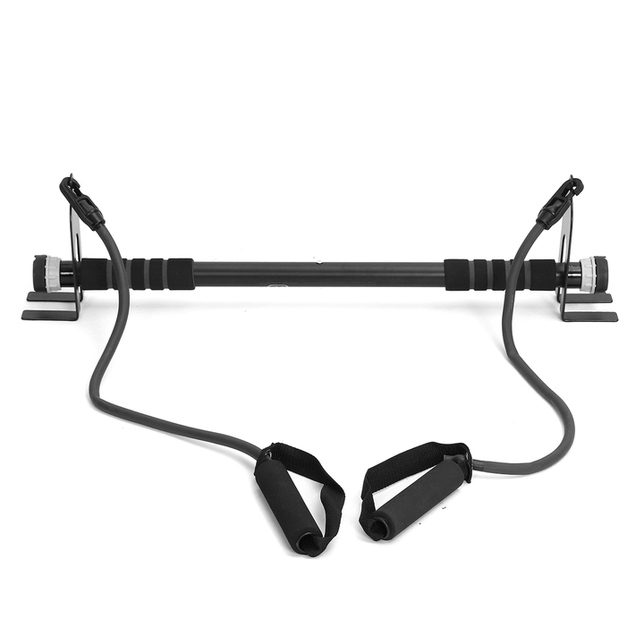 72-98CM Adjustable Door Horizontal Bar Chin Pull up Bar with Pull Rope Home Gym Workout Fitness Equipment - MRSLM