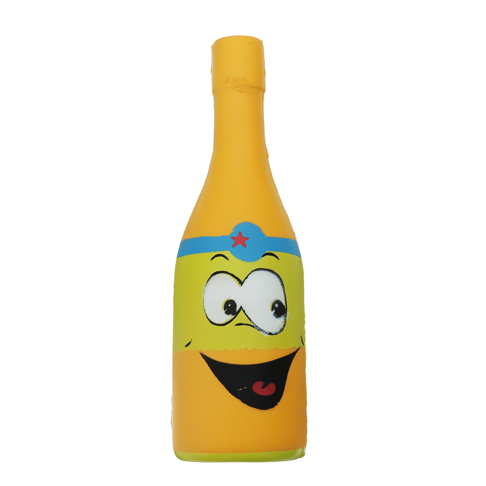 Squishy Jumbo Yellow Beer Bottle 20Cm Slow Rising Soft Collection Gift Decor Toy - MRSLM