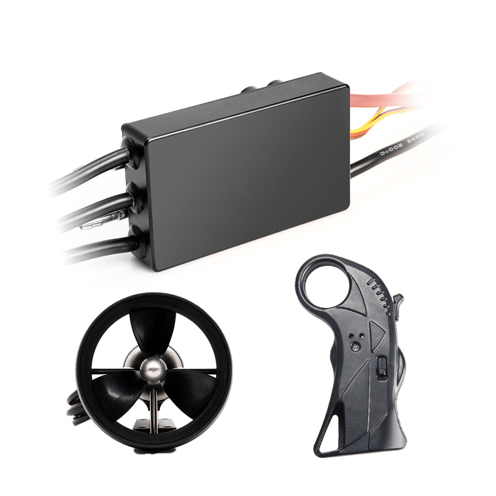 HGLTECH TH60/TH80 150KV 380W 200A ESC Underwater Thruster Brushless Motor Waterproof 4 Blade Electric Propeller Remote Control for SUP Kayak Surfboard Boating EU/US Plug - MRSLM