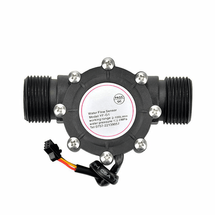 YF-G1 Water Pipe Flow Meter Sensor Counter Indicator Hall Water Heater Accessories Flowmeter DN25 G1 Flow Range 2-100L/Min - MRSLM