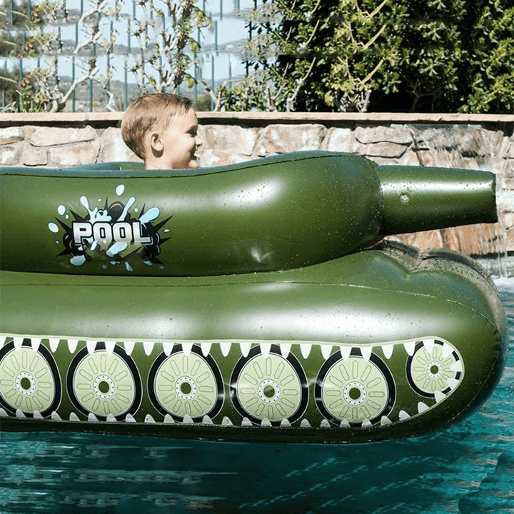 160*120*60Cm New Inflatable Waterjet Tank Swimming Circle with Sprinkler for Adults and Children - MRSLM