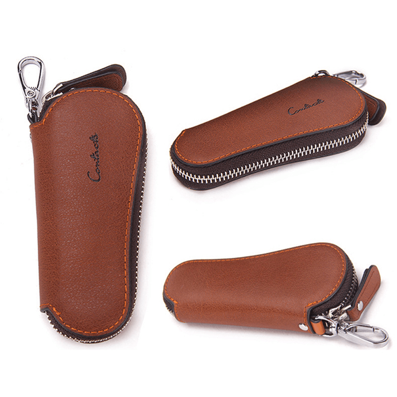 Men Genuine Leather Vintage Outdoor Casual Key Bag - MRSLM