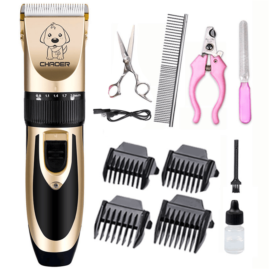 Pet Dog Clipper Grooming Trimmer Hair Professional Scissors Electric Shaver Kit - MRSLM