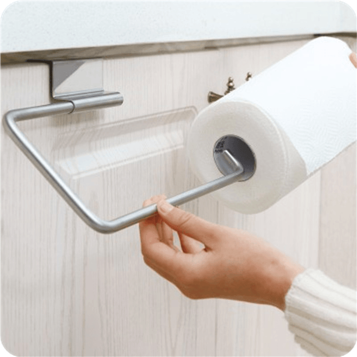 Paper Roll Towel Holder Kitchen Cabinet Drawer Storage Hanger Shelf Rack - MRSLM
