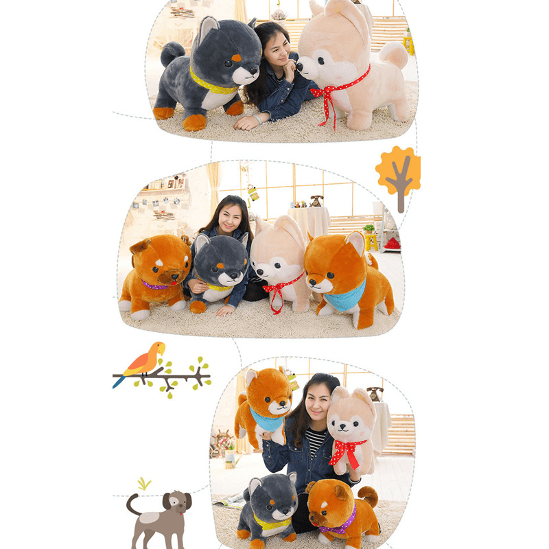40CM Creative Simulation Super Cute Little Amuse Firewood Dog Plush Toys Baby Children Birthday Gift - MRSLM