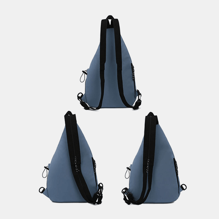 Men Nylon Headphone Hole Waterproof Large Capacity Chest Bags Shoulder Bag Crossbody Bags with Ornaments - MRSLM