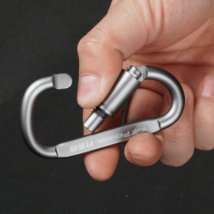 Aluminum Alloy Carabiner Multi Use Backpack Keychain Bottle Tent Rope Buckle Climbing - MRSLM