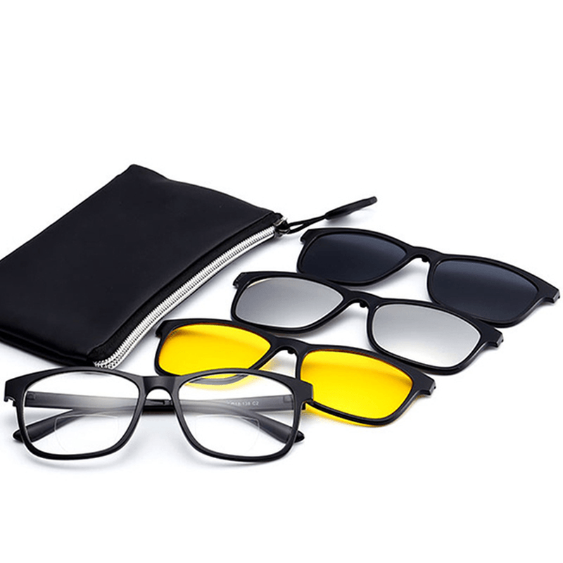 3 Piece Magnet Dual-Purpose Reading Glasses Lens with Frame - MRSLM