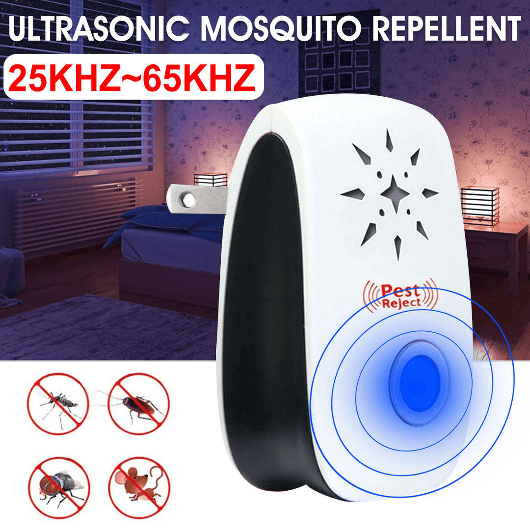 Ultrasonic Mosquito Repellent Mosquito Double Horn Mouse Cockroach Flea Killer - MRSLM