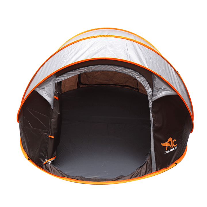 5-8 Person Automatic Camping Tent Windproof Waterproof 2 Large Mesh Windows Family Tent Sunshade Canopy for All Seasons - MRSLM