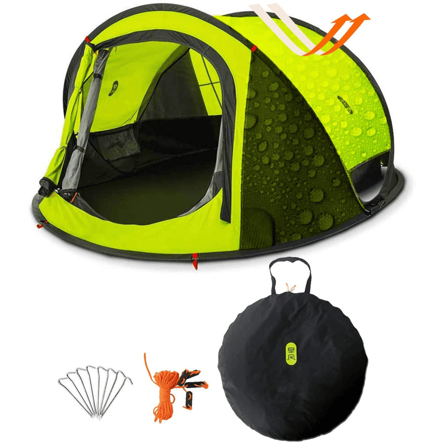 Zenph Double-Layer Tent 3-4 People from 3 Seconds Automatic Opening Family Camping Tent Outdoor Waterproof Sun Shelter - MRSLM