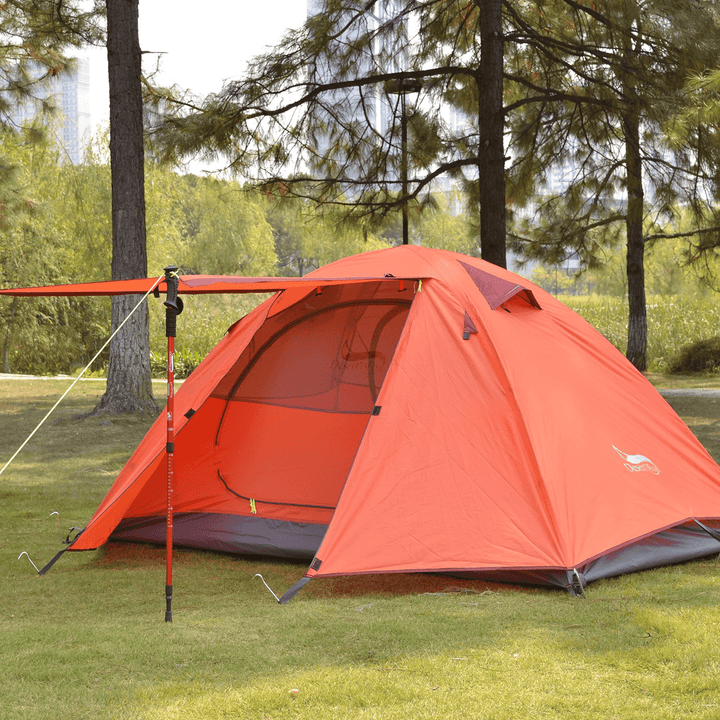2 People Large Camping Tent Lightweight Double Layer Waterproof Anti-Uv Sun Canopy Camping Hiking Fishing Family Shelters - MRSLM