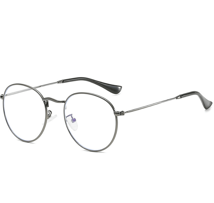 Literary Style Flat Mirror Metal Frame Open-Ball Elliptic Glasses 3447 for Men and Women - MRSLM