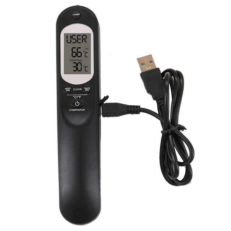 Minleaf ML-CT3 Kitchen Food Thermometer USB Thermometer Alarm Thermometer Temperature Voice Alarm - MRSLM
