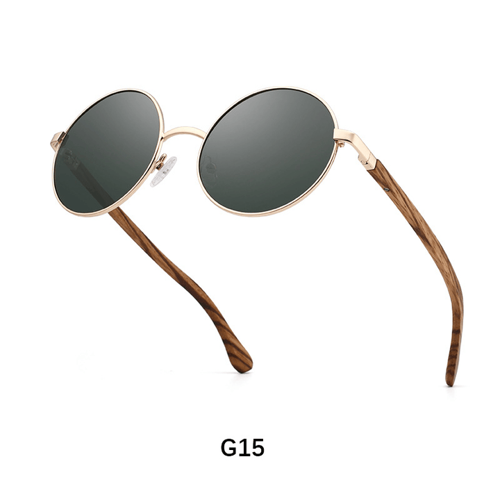 Fashion Metal Wood Sunglasses Polarized - MRSLM