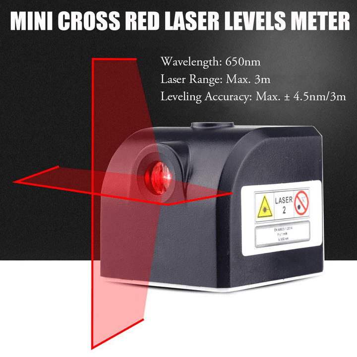 2 Lines Green/Red Beam Laser Horizontal & Vertical Cross-Line Laser Levels - MRSLM