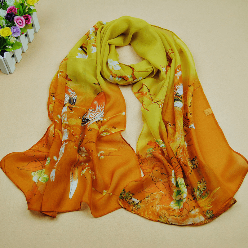 Chiffon Printed Chiffon Scarf for Women - MRSLM