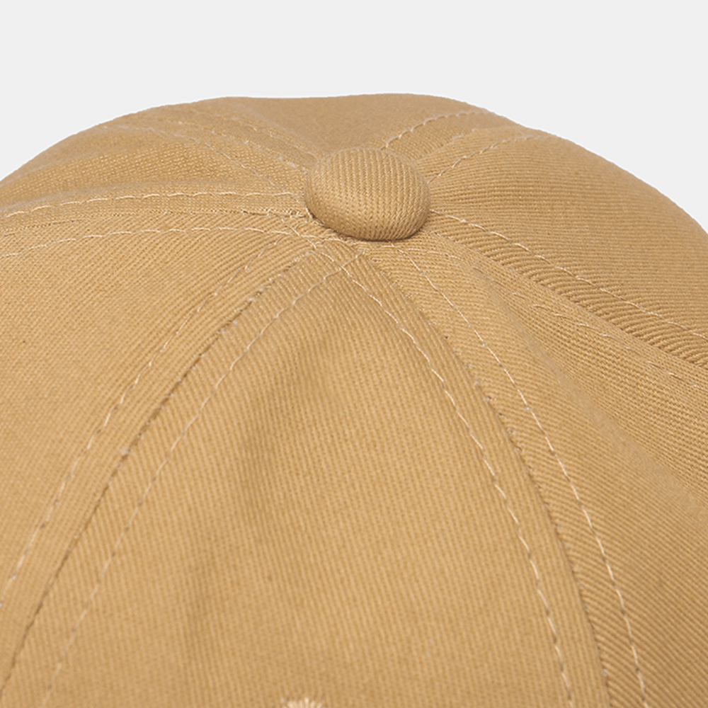 Unisex All-Match Cotton Letter round Label Embroidery Sunshade Baseball Cap - MRSLM