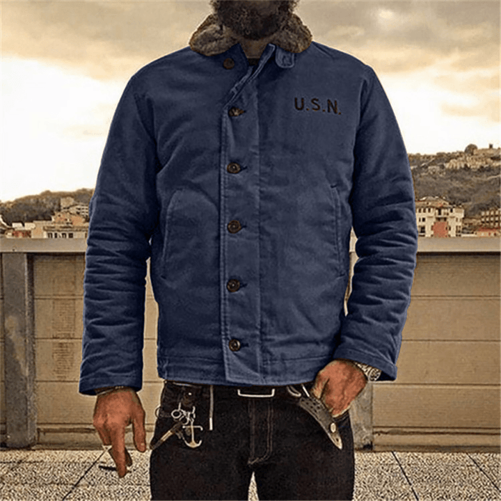 Autumn and Winter Men'S Clothing Slim Solid Color Fashion Jacket Jacket Men - MRSLM