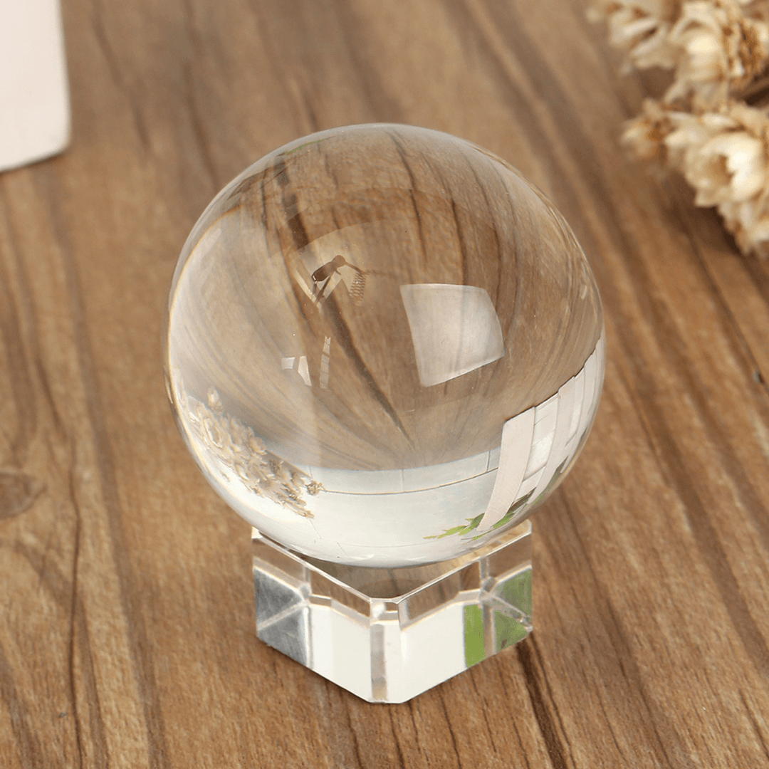 50/80Mm K9 Clear Crystal Glass Ball Photography Lensball Photo Prop Background Decorations Gift - MRSLM